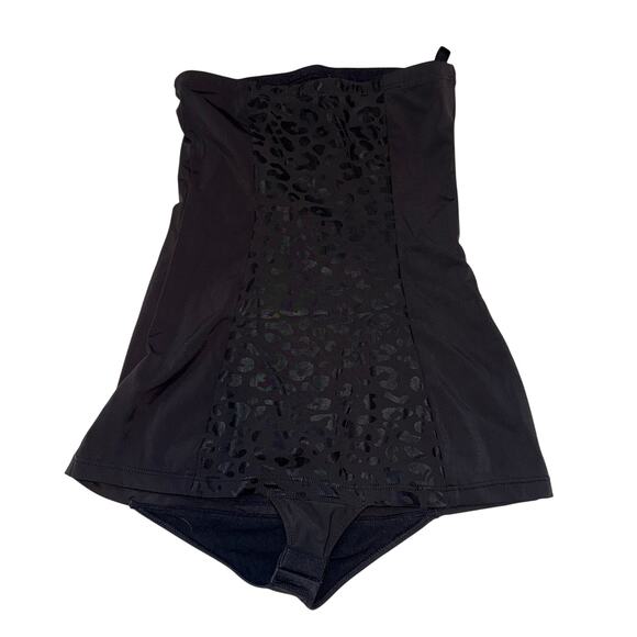 SPANX Assets Red Hot Label Shaper Large Black Leopard Panel Control Bodysuit - Picture 1 of 9